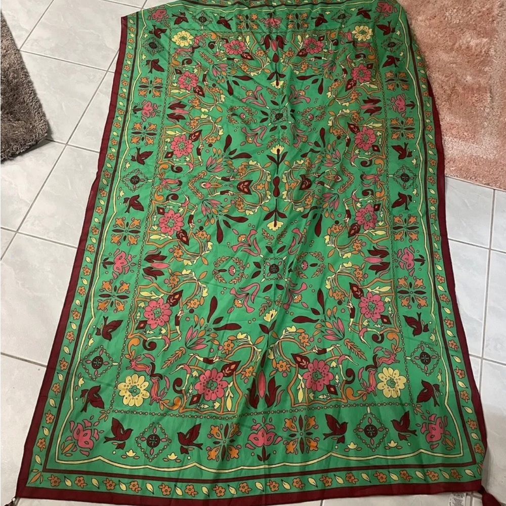 Tory burch folk art scarf